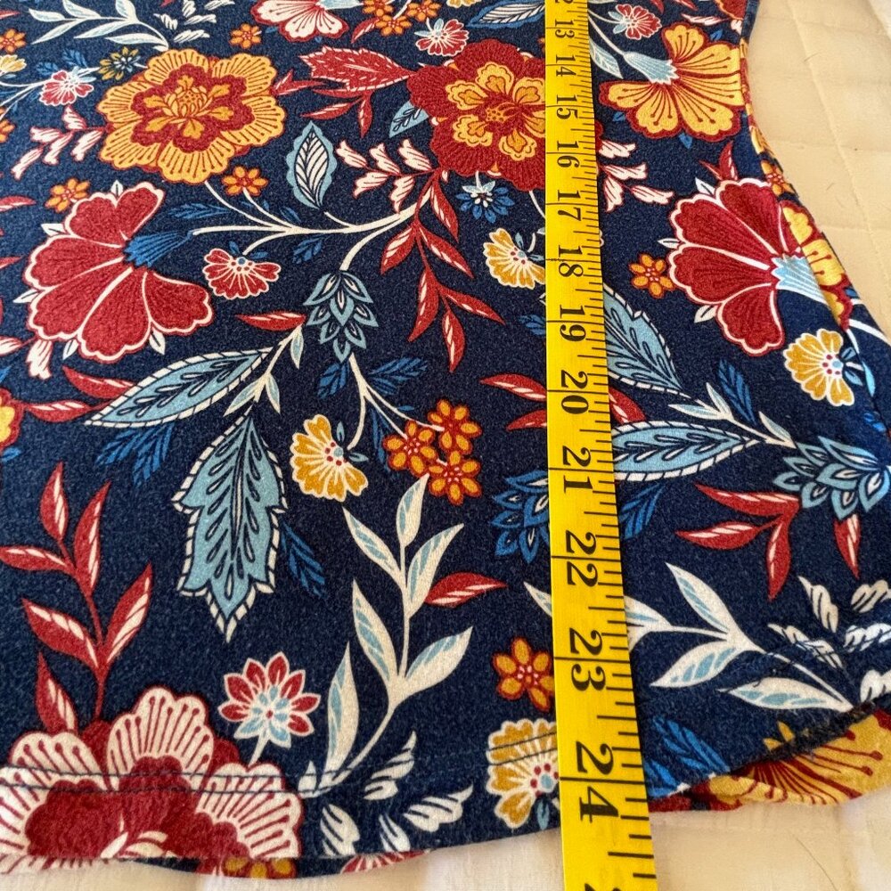 Ruby Rd. Fall Floral Shirt 3/4 Sleeve - Picture 6 of 12